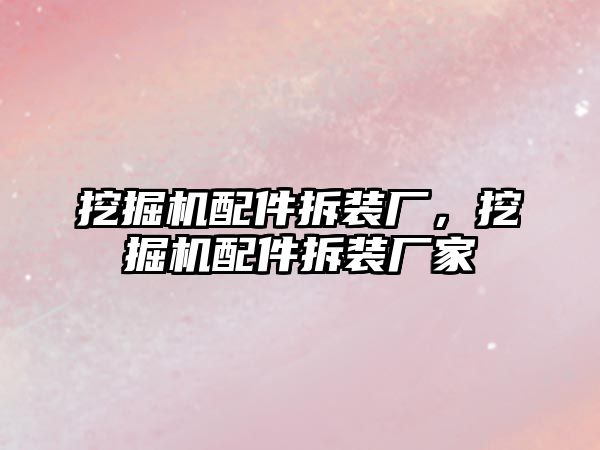 挖掘機配件拆裝廠，挖掘機配件拆裝廠家