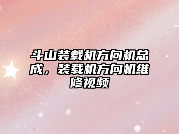 斗山裝載機方向機總成，裝載機方向機維修視頻