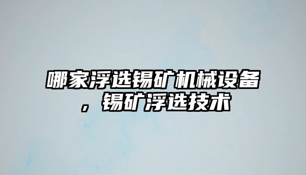 哪家浮選錫礦機(jī)械設(shè)備，錫礦浮選技術(shù)