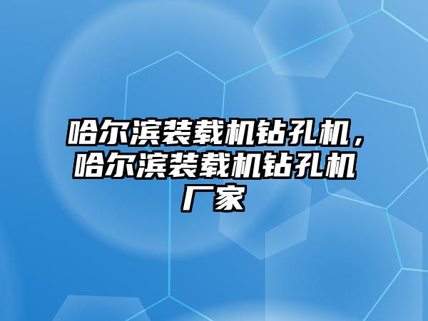 哈爾濱裝載機(jī)鉆孔機(jī)，哈爾濱裝載機(jī)鉆孔機(jī)廠家