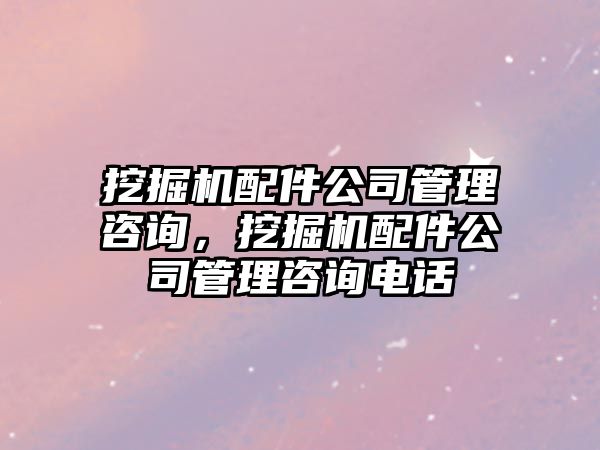 挖掘機配件公司管理咨詢，挖掘機配件公司管理咨詢電話