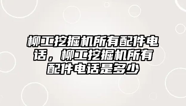 柳工挖掘機所有配件電話，柳工挖掘機所有配件電話是多少