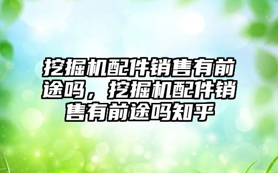 挖掘機配件銷售有前途嗎，挖掘機配件銷售有前途嗎知乎