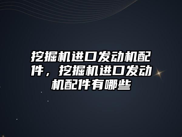 挖掘機進口發動機配件，挖掘機進口發動機配件有哪些