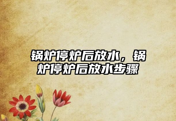 鍋爐停爐后放水，鍋爐停爐后放水步驟