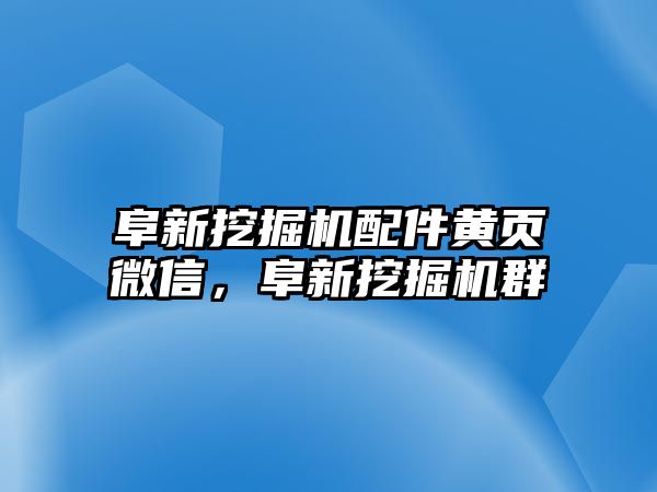 阜新挖掘機配件黃頁微信，阜新挖掘機群