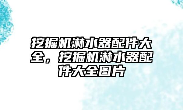 挖掘機淋水器配件大全，挖掘機淋水器配件大全圖片