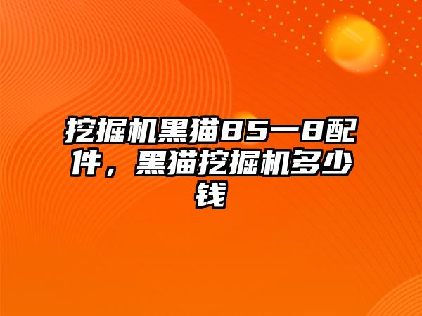 挖掘機黑貓85一8配件，黑貓挖掘機多少錢