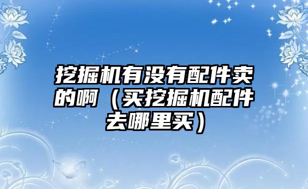 挖掘機有沒有配件賣的啊（買挖掘機配件去哪里買）