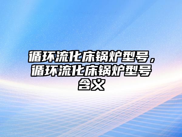 循環流化床鍋爐型號，循環流化床鍋爐型號含義