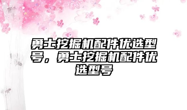 勇士挖掘機配件優選型號，勇士挖掘機配件優選型號