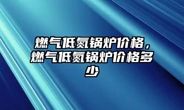 燃氣低氮鍋爐價格，燃氣低氮鍋爐價格多少