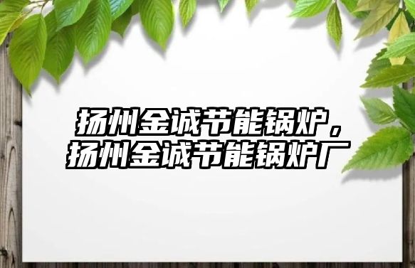 揚州金誠節能鍋爐，揚州金誠節能鍋爐廠