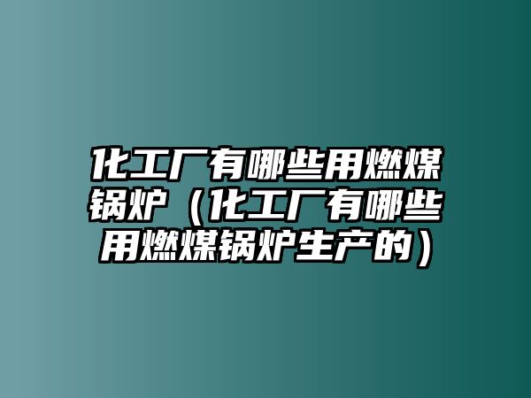 化工廠有哪些用燃煤鍋爐（化工廠有哪些用燃煤鍋爐生產的）