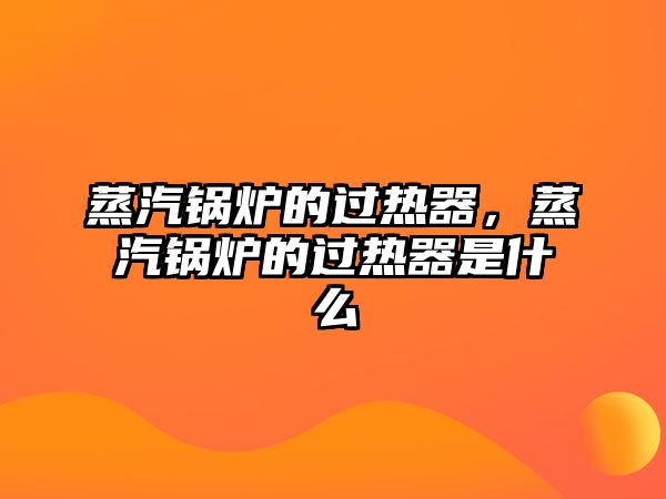 蒸汽鍋爐的過熱器，蒸汽鍋爐的過熱器是什么