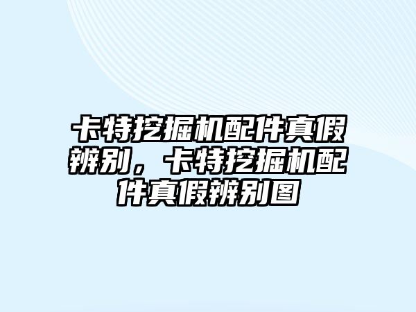 卡特挖掘機配件真假辨別，卡特挖掘機配件真假辨別圖