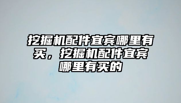 挖掘機配件宜賓哪里有買，挖掘機配件宜賓哪里有買的