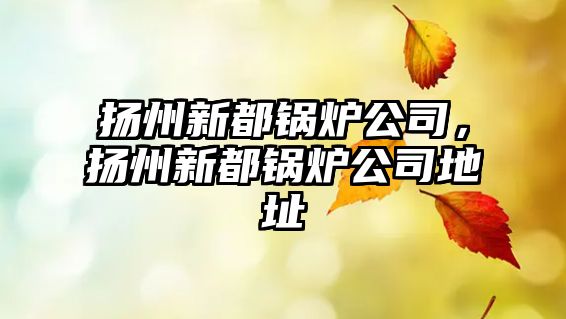 揚州新都鍋爐公司，揚州新都鍋爐公司地址