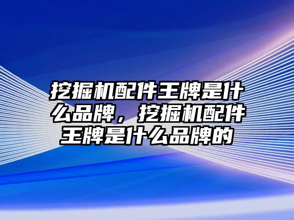 挖掘機(jī)配件王牌是什么品牌，挖掘機(jī)配件王牌是什么品牌的