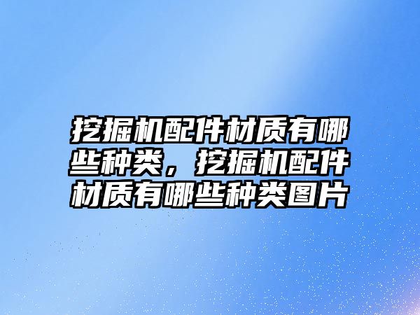 挖掘機配件材質有哪些種類，挖掘機配件材質有哪些種類圖片