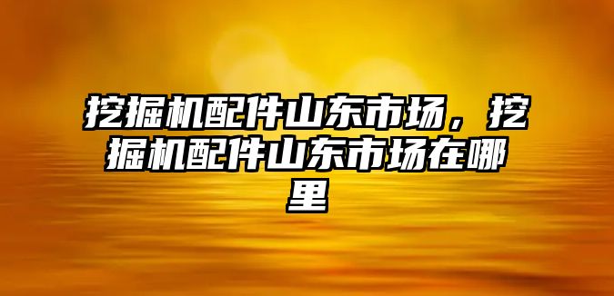 挖掘機配件山東市場，挖掘機配件山東市場在哪里