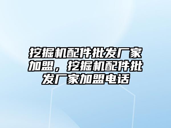 挖掘機配件批發(fā)廠家加盟，挖掘機配件批發(fā)廠家加盟電話