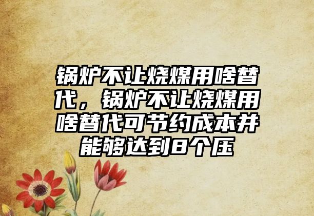 鍋爐不讓燒煤用啥替代，鍋爐不讓燒煤用啥替代可節約成本并能夠達到8個壓