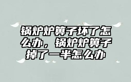 鍋爐爐箅子壞了怎么辦，鍋爐爐箅子掉了一半怎么辦