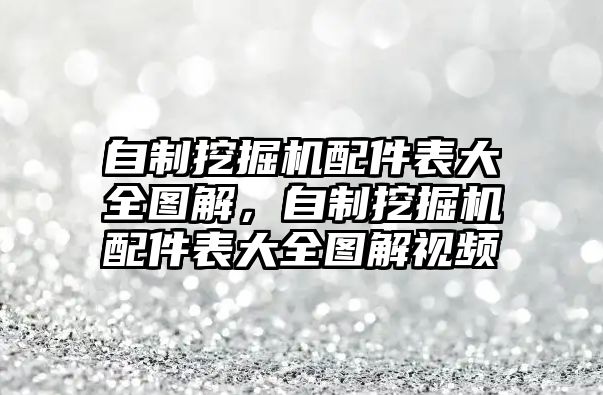 自制挖掘機配件表大全圖解，自制挖掘機配件表大全圖解視頻