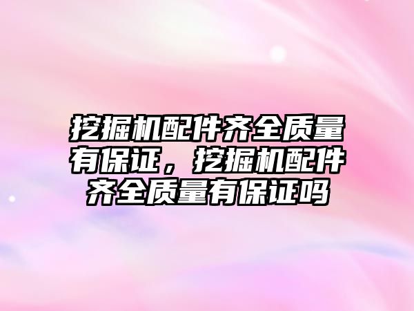 挖掘機配件齊全質量有保證，挖掘機配件齊全質量有保證嗎