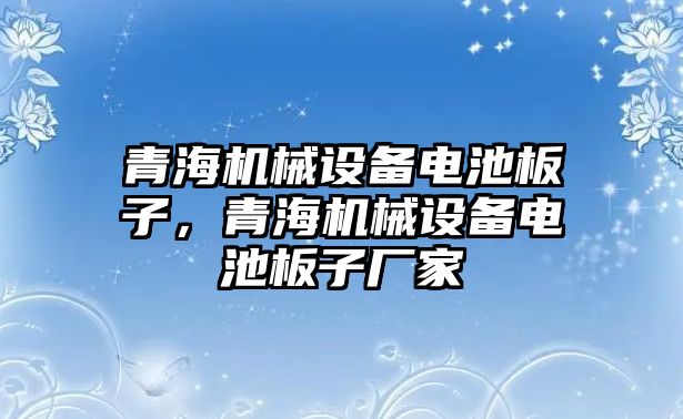 青海機械設備電池板子，青海機械設備電池板子廠家