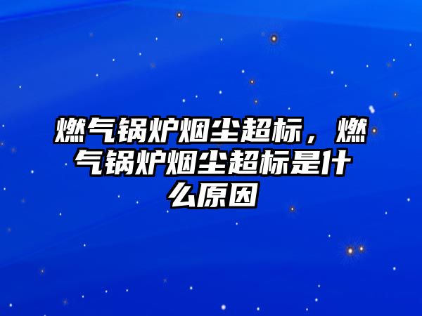 燃氣鍋爐煙塵超標，燃氣鍋爐煙塵超標是什么原因