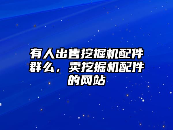 有人出售挖掘機(jī)配件群么，賣挖掘機(jī)配件的網(wǎng)站