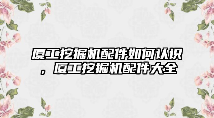 廈工挖掘機配件如何認識，廈工挖掘機配件大全