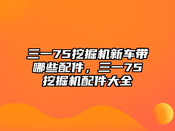 三一75挖掘機(jī)新車帶哪些配件，三一75挖掘機(jī)配件大全