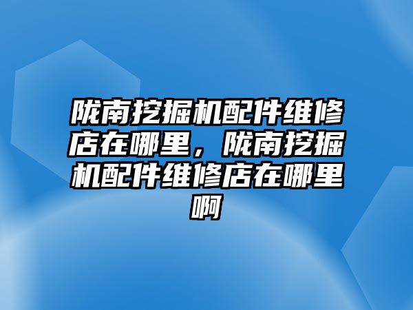 隴南挖掘機配件維修店在哪里，隴南挖掘機配件維修店在哪里啊