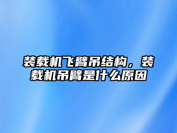 裝載機飛臂吊結構，裝載機吊臂是什么原因