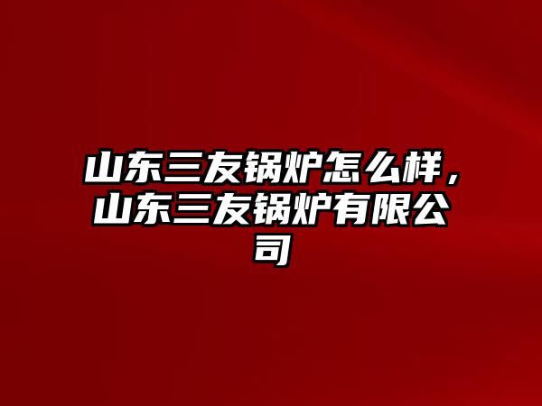 山東三友鍋爐怎么樣，山東三友鍋爐有限公司