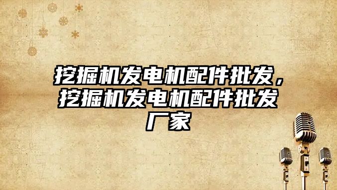 挖掘機發電機配件批發，挖掘機發電機配件批發廠家