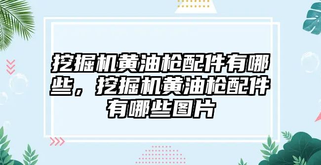 挖掘機(jī)黃油槍配件有哪些，挖掘機(jī)黃油槍配件有哪些圖片