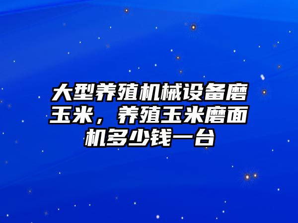 大型養(yǎng)殖機(jī)械設(shè)備磨玉米，養(yǎng)殖玉米磨面機(jī)多少錢一臺