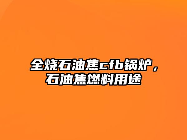 全燒石油焦cfb鍋爐，石油焦燃料用途