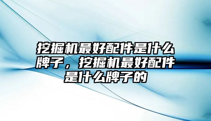 挖掘機(jī)最好配件是什么牌子，挖掘機(jī)最好配件是什么牌子的