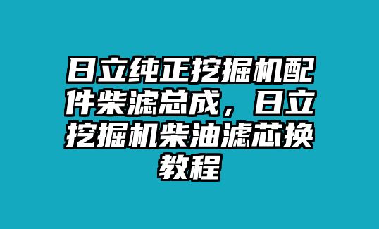 日立純正挖掘機配件柴濾總成，日立挖掘機柴油濾芯換教程