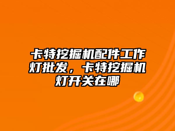 卡特挖掘機配件工作燈批發，卡特挖掘機燈開關在哪