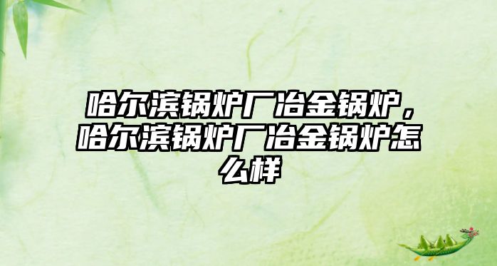 哈爾濱鍋爐廠冶金鍋爐，哈爾濱鍋爐廠冶金鍋爐怎么樣