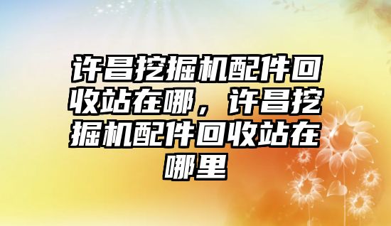 許昌挖掘機配件回收站在哪，許昌挖掘機配件回收站在哪里