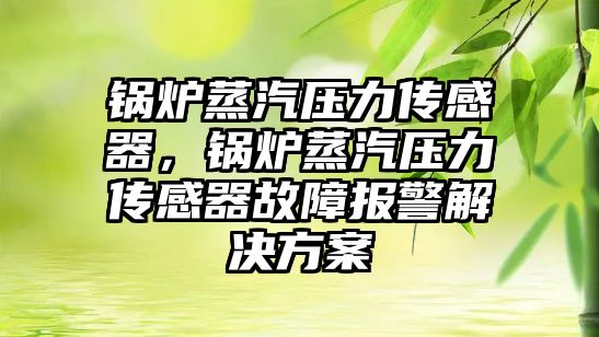 鍋爐蒸汽壓力傳感器，鍋爐蒸汽壓力傳感器故障報警解決方案