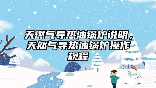 天燃氣導熱油鍋爐說明，天然氣導熱油鍋爐操作規程