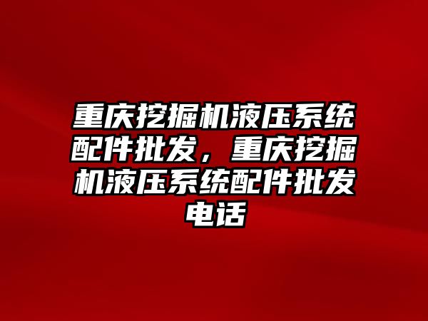 重慶挖掘機液壓系統配件批發，重慶挖掘機液壓系統配件批發電話